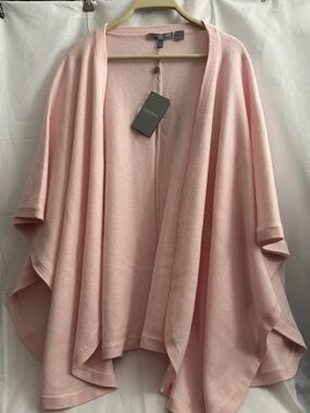 Neiman Marcus cashmere Pastel Pink open front cover/Sweater OS